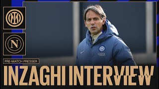 SIMONE INZAGHI  INTERVISTA PREMATCH  INTER vs NAPOLI 🎙️⚫🔵 [upl. by Gisser]