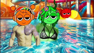 Party at the water park  Incredibox Sprunki 🥳🎉🌊❤️💗 [upl. by Laird]