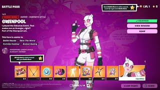 NEW Fortnite Chapter 5 Season 4 Battle Pass ALL TIERS 1100 [upl. by Enomrej]