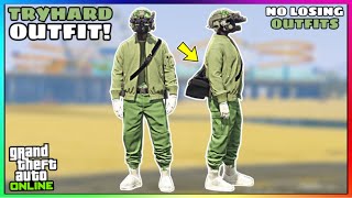 Easy Green Joggers Invisible Torso Glitch Tryhard Modded Outfit No Transfer GTA Online [upl. by Lessig]