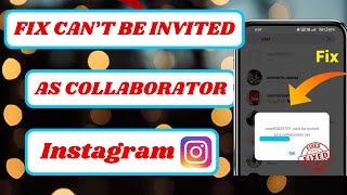 instagram cant be invited as a collaborator yet problem solved2024 [upl. by Gertruda]