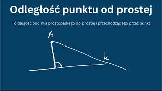 Wzajemne położenie prostych na płaszczyźnie odległość punktu od prostej odległość cz 1 [upl. by Ariad]