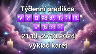 Týdenní predikce 212710 24  všechna znamení ♈️♉️♊️♋️♌️♍️♎️♏️♐️♑️♒️♓️  výklad karet [upl. by Siduhey]