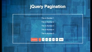 Jquery Pagination Tutorial Pagination Jquery Example Code [upl. by Eikcim]