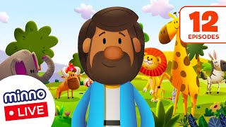 🔴 12 AMAZING Kids Bible Stories from Genesis to Jesus  60 Minutes of Bible Stories for Kids [upl. by Pritchard]