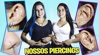 TUDO SOBRE NOSSOS 13 PIERCINGS Primeira vez dor queloide [upl. by Tisdale]