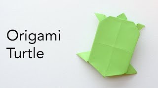 Easy Origami Turtle Tutorial Video [upl. by Laitselec]