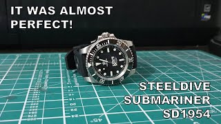 It Was Almost Perfect  Steeldive Submariner SD1954 Review [upl. by Annaiel756]