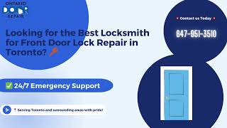 Front Door Lock Repair in Toronto  Stuck or HardtoTurn Keys We’ll fix that sticky lock [upl. by Ingeberg]