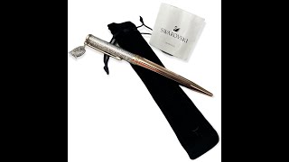 NEW SWAROVSKI CRYSTAL CRYSTALLINE BALLPOINT PEN ROSE GOLD 5479552 NEW IN POUCH [upl. by Fromma832]