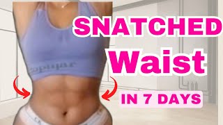 SNATCHED WAIST amp ABS IN 7 DAYS💣 HOME WORKOUT [upl. by Sklar966]