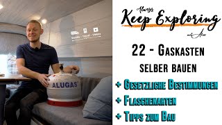 22 ‖ Selbst gebauter Gaskasten für den Van  DIY Campervan Selbstausbau [upl. by Svend621]