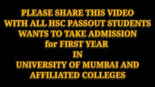 HOW TO FILL FIRST YEAR PRE ADMISSION FORM OF MUMBAI UNIVERSITY 202122 [upl. by Fidelia]