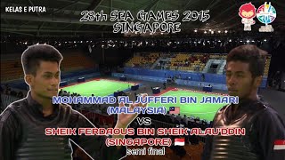 Moh Al Jufferi Bin J MAS VS S Ferdaous Bin S A SIn  28th Sea Games Pencak Silat 2015 Kelas E Pa [upl. by Nitsirhc269]