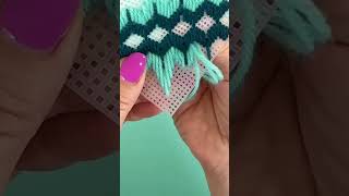 shorts satisfying Bargello Satisfying And Relaxing Stitching [upl. by Elleinahc]