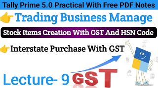 Interstate Purchase Entry With GST In Tally Prime  Tally Prime 50  Tally 50 Course  Lecture 9 [upl. by Knute]