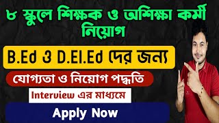 West Bengal Teacher Recruitment Non Teaching Staff BengaliEnglish Medium Private School Vacancy [upl. by Parfitt]