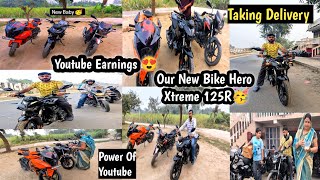 Apni Hero Xtreme 125r Ki Delivery 🥳 Power Of Youtube  TS GEARS [upl. by Hodosh]