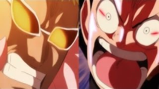 Luffy RED HAWK against Doflamingo  EPIC  One Piece Episode 698 HD [upl. by Ahsratal923]