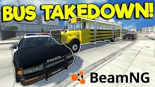 SCHOOL BUS POLICE TAKEDOWNS amp CRASHES  BeamNG Gameplay amp Crashes  Cop Escape [upl. by Eimmak827]