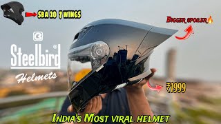 Unboxing most viral helmet steelbird sba 20 7 wings 🔥Best helmet under 2000 [upl. by Anpas]