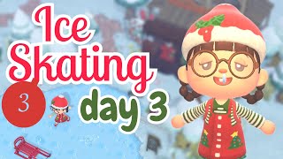 ACNH Christmas Advent Day 3 Ice skating rink  Animal Crossing New Horizons [upl. by Kesia]