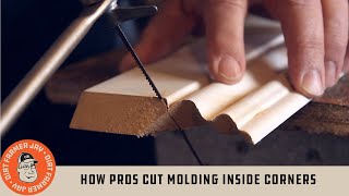 How Pros Cut Molding Inside Corners [upl. by Aneekan]