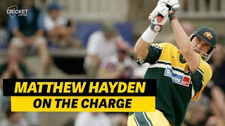 Take that Matthew Hayden advancing at pace bowlers [upl. by Napier]