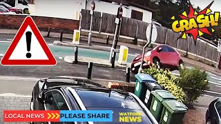 Car Crashes Caught on Camera Compilation at Dangerous Width Restriction Woodmere Avenue [upl. by Zilef755]