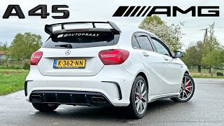 Mercedes A45 AMG W176 Facelift  REVIEW on AUTOBAHN [upl. by Namialus]