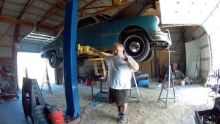 Brians Budget Garage  1950 Pontiac transmission removal [upl. by Sternick371]