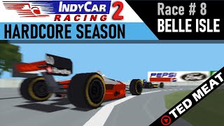 IndyCar Racing 2  Race 8  Detroit Hardcore Season [upl. by Nnaylime]