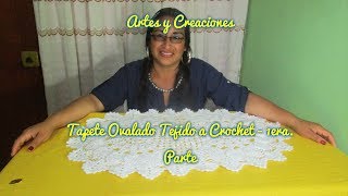 TAPETE OVALADO TEJIDO A CROCHET  1ERA PARTE [upl. by Sugihara650]