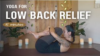 Rapid relief 15 min yoga for lower back pain  gentle and soothing floor practice [upl. by Alaekim]