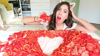 FLAMIN HOT CHEETO MUKBANG CHALLENGE  MEESH LA [upl. by Ardnoid]