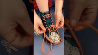 Shoe lacing method is simple and beautiful [upl. by Annodahs]