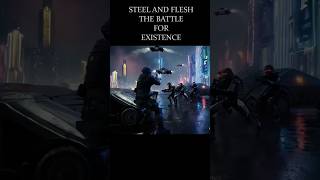 Steel And Flesh The Battle for Existence AI Movie Concept Animation shorts aianimation scifi [upl. by Dlared64]