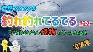 【徒然てるてるの釣れ釣れてるてる】22〜アジを泳がせたら怪物がリールを破壊〜沼津港 [upl. by Charlena687]