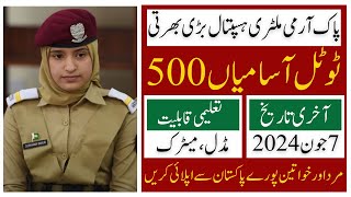 Military Hospital Jobs 2024  Pakistan Army Military Hospital Jobs All Pakistan Pak Army New Jobs [upl. by Ardnasirhc]