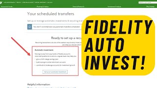 🤔 How to Set up Fidelity Automatic Investments in 2024 📗 StepByStep Guide [upl. by Chalmer]