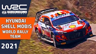 World Rally Team Action 2021  Hyundai Shell Mobis WRT with the Hyundai i20 WRC Rally Car [upl. by Assirhc]