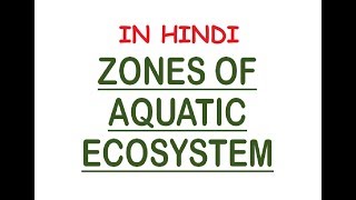 Aquatic Ecosystem Zones  PhoticAphotic Limnetic Pelagic Intertidal Neritic In Hindi [upl. by Krause]