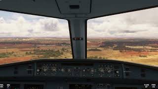 Qantas Pilots View ✈️ Touching Down at Cloncurry Airport Australia in MSFS 2020 [upl. by Carpet]