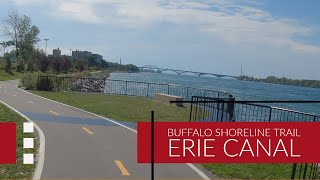 Biking New York The Erie Canal Trail  Buffalo Shoreline Trail [upl. by Ylil629]