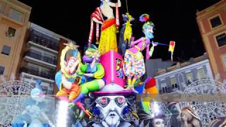 Fallas 2018  Falla CubaLiterato Azorín [upl. by Hallie483]