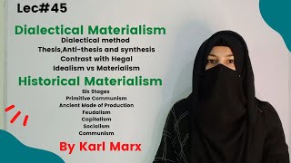 Dialectical Materialism And Historical Materialism By Karl Marx  Thesisanti thesis synthesis [upl. by Rennie]