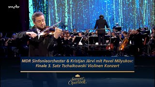 Pavel Milyukov mit Tschaikowskis ViolinenKonzert  Semperopernball 2020  MDR [upl. by Allenaj]