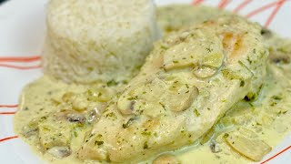 ESCALOPE DE POULET À LA CRÈME ET AUX CHAMPIGNONS 🍄 Recette express⏱ Deli Cuisine [upl. by Gabrielli384]