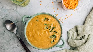 Red Lentil Soup  Healhty Vegan Recipe [upl. by Weisman]