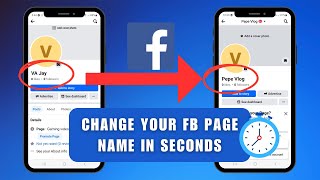 Change Facebook Page Name Tutorial 2024  Facebook Page 2024 [upl. by Nuhsar]